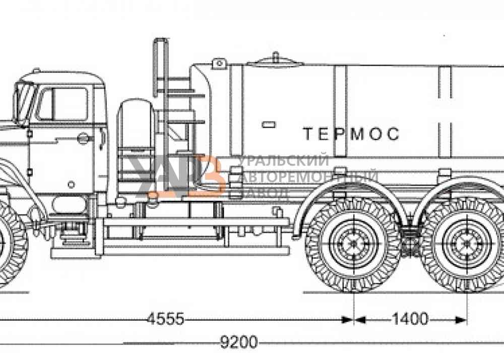 Схема АЦПТ на базе автомобиля Урал 4320-1951